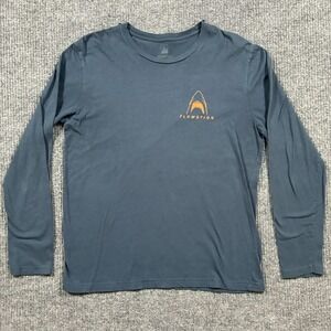 Flomotion Mens Long Sleeve Graphic T Shirt Size Large Shark Print Surf Skate